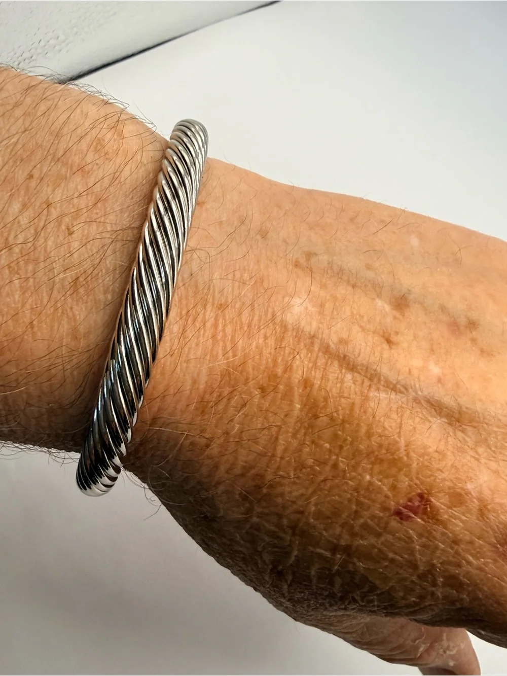 David Yurman 7mm Silver & 14k Gold Cable Bracelet Black Onyx New